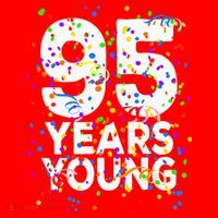 95 Years Young Happy 95th Birthday Confetti Santa Hat thumb 1