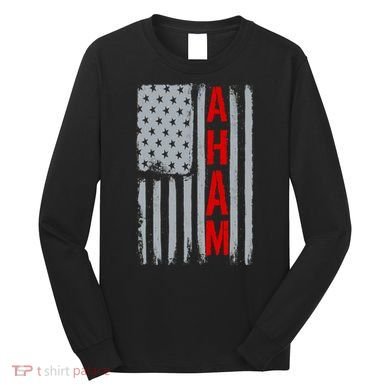 A. Ham Hamilton USA Vintage Flag Long Sleeve Shirt
