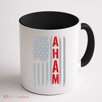 A. Ham Hamilton USA Vintage Flag Coffee Mug back