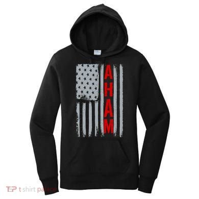 A. Ham Hamilton USA Vintage Flag Women's Hoodie
