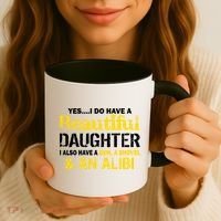 A Beautiful Daughter Also Have A Gun Shovel Alibi Coffee Mug thumb 3