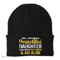 A Beautiful Daughter Also Have A Gun Shovel Alibi Beanie thumb 0