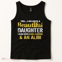 A Beautiful Daughter Also Have A Gun Shovel Alibi Tank Top thumb 2
