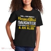 A Beautiful Daughter Also Have A Gun Shovel Alibi Kids T-Shirt thumb 2