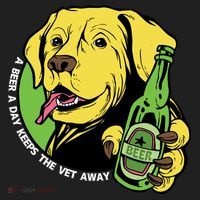 A Beer A Day Keeps The Vet Away Dog Women's Sweatshirt thumb 2