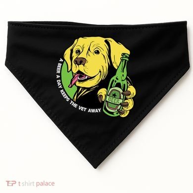 A Beer A Day Keeps The Vet Away Dog USA-Made Doggie Bandana