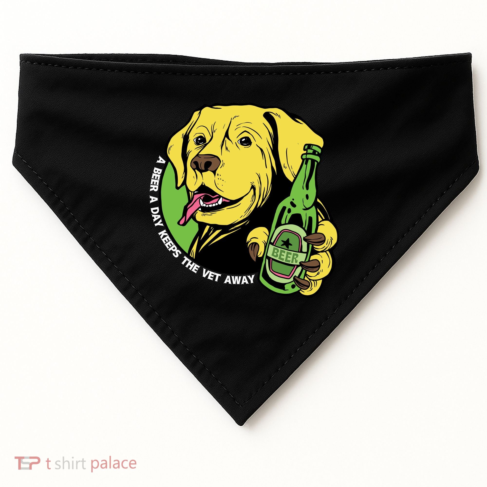 A Beer A Day Keeps The Vet Away Dog USA-Made Doggie Bandana