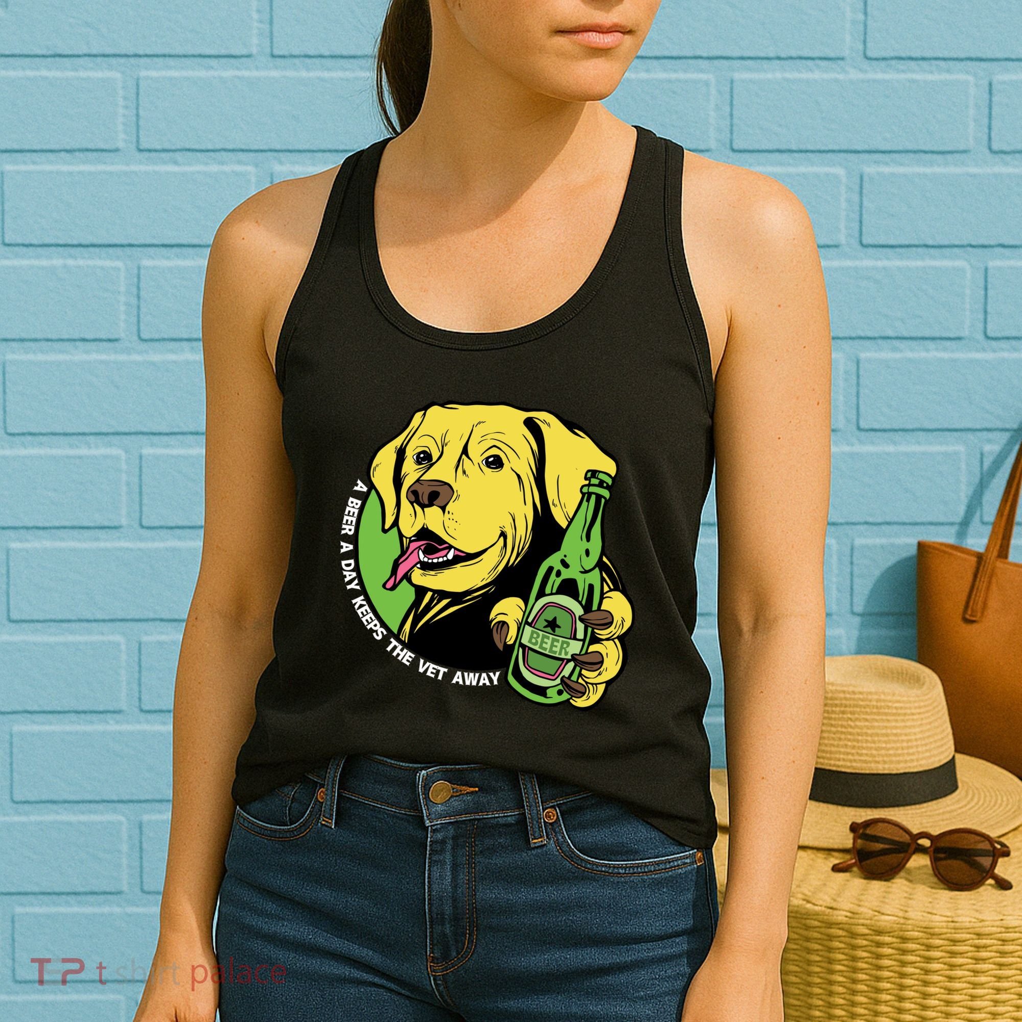 A Beer A Day Keeps The Vet Away Dog Women's Tank Top