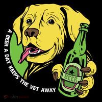 A Beer A Day Keeps The Vet Away Dog Toddler T-Shirt thumb 4