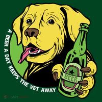 A Beer A Day Keeps The Vet Away Dog T-Shirt thumb 7