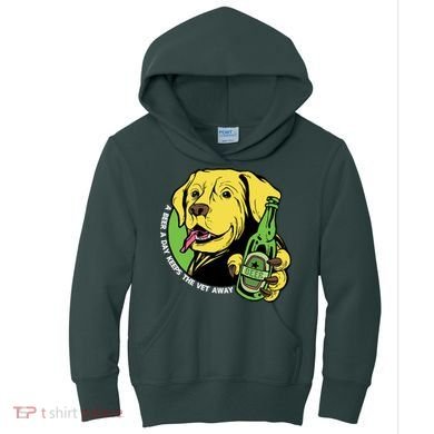 A Beer A Day Keeps The Vet Away Dog Kids Hoodie