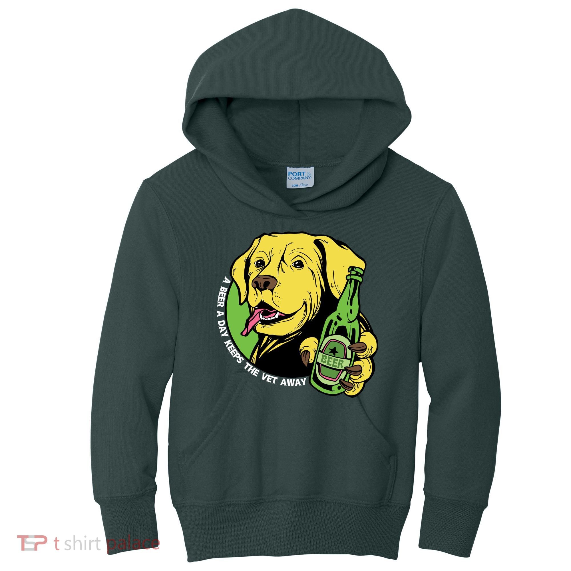 A Beer A Day Keeps The Vet Away Dog Kids Hoodie