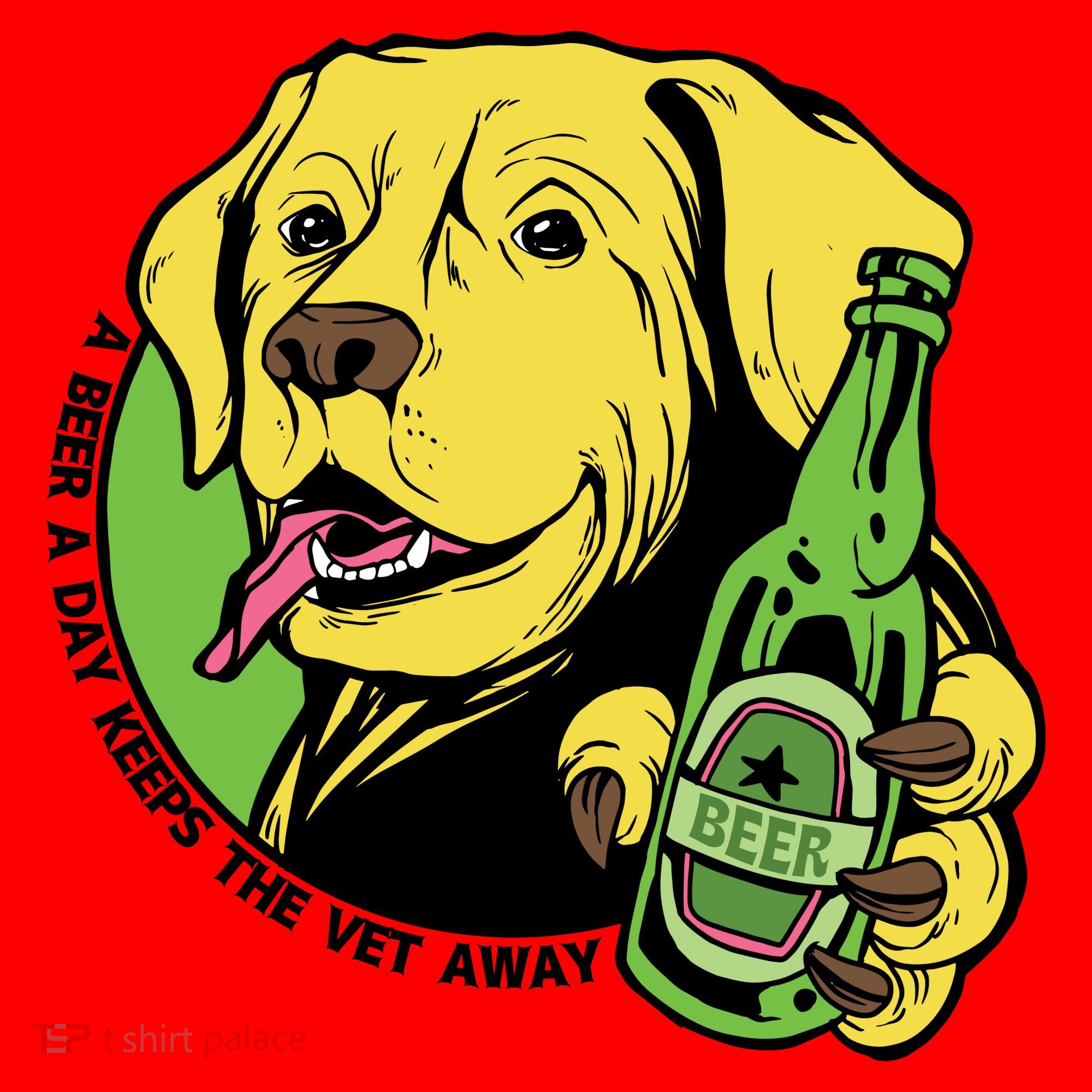 A Beer A Day Keeps The Vet Away Dog Santa Hat