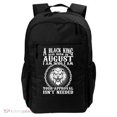 A Black King Was Born In August Birthday Lion Backpack