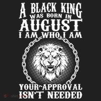 A Black King Was Born In August Birthday Lion Beanie thumb 2