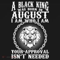 A Black King Was Born In August Birthday Lion Polo thumb 3