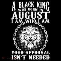 A Black King Was Born In August Birthday Lion Women's Hoodie thumb 2