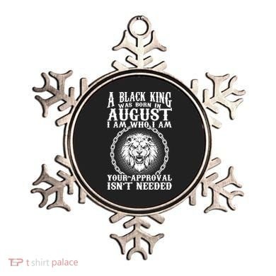 A Black King Was Born In August Birthday Lion Ornament