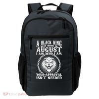 A Black King Was Born In August Birthday Lion Backpack thumb 0