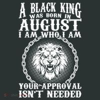 A Black King Was Born In August Birthday Lion Kids Hoodie thumb 5