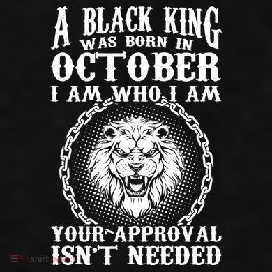 A Black King Was Born In October Birthday Lion Ladies PosiCharge Tri-Blend Wicking Tank