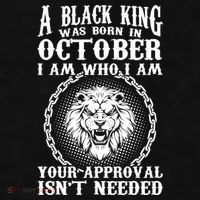 A Black King Was Born In October Birthday Lion Ladies PosiCharge Tri-Blend Wicking Tank thumb 2