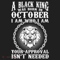 A Black King Was Born In October Birthday Lion Beanie thumb 2