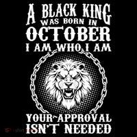 A Black King Was Born In October Birthday Lion Women's Hoodie thumb 2