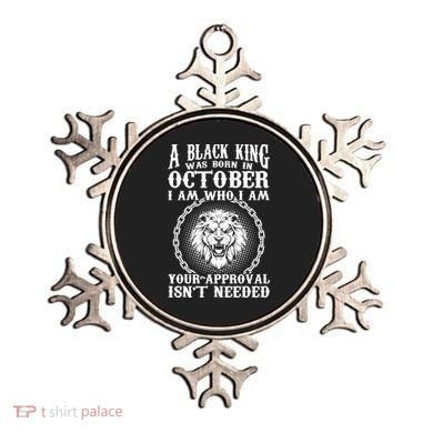A Black King Was Born In October Birthday Lion Ornament