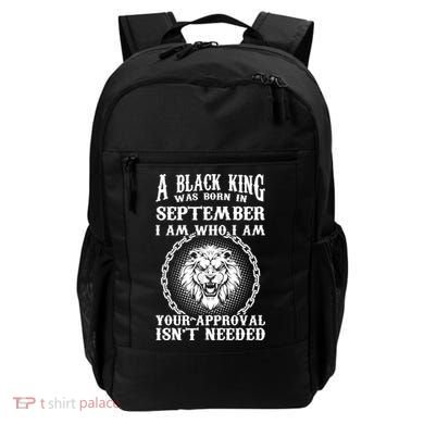 A Black King Was Born In September Birthday Lion Backpack