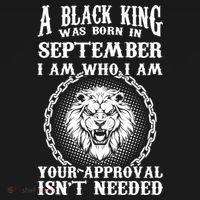 A Black King Was Born In September Birthday Lion Polo thumb 3