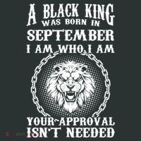 A Black King Was Born In September Birthday Lion Long Sleeve Shirt thumb 2