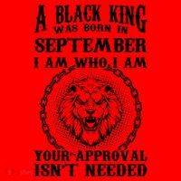 A Black King Was Born In September Birthday Lion Santa Hat thumb 1