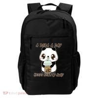 A Boba A Day Keeps The Reality Away Cute Panda Backpack thumb 0