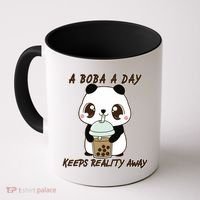 A Boba A Day Keeps The Reality Away Cute Panda Coffee Mug thumb 0