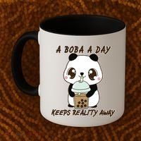 A Boba A Day Keeps The Reality Away Cute Panda Coffee Mug thumb 2