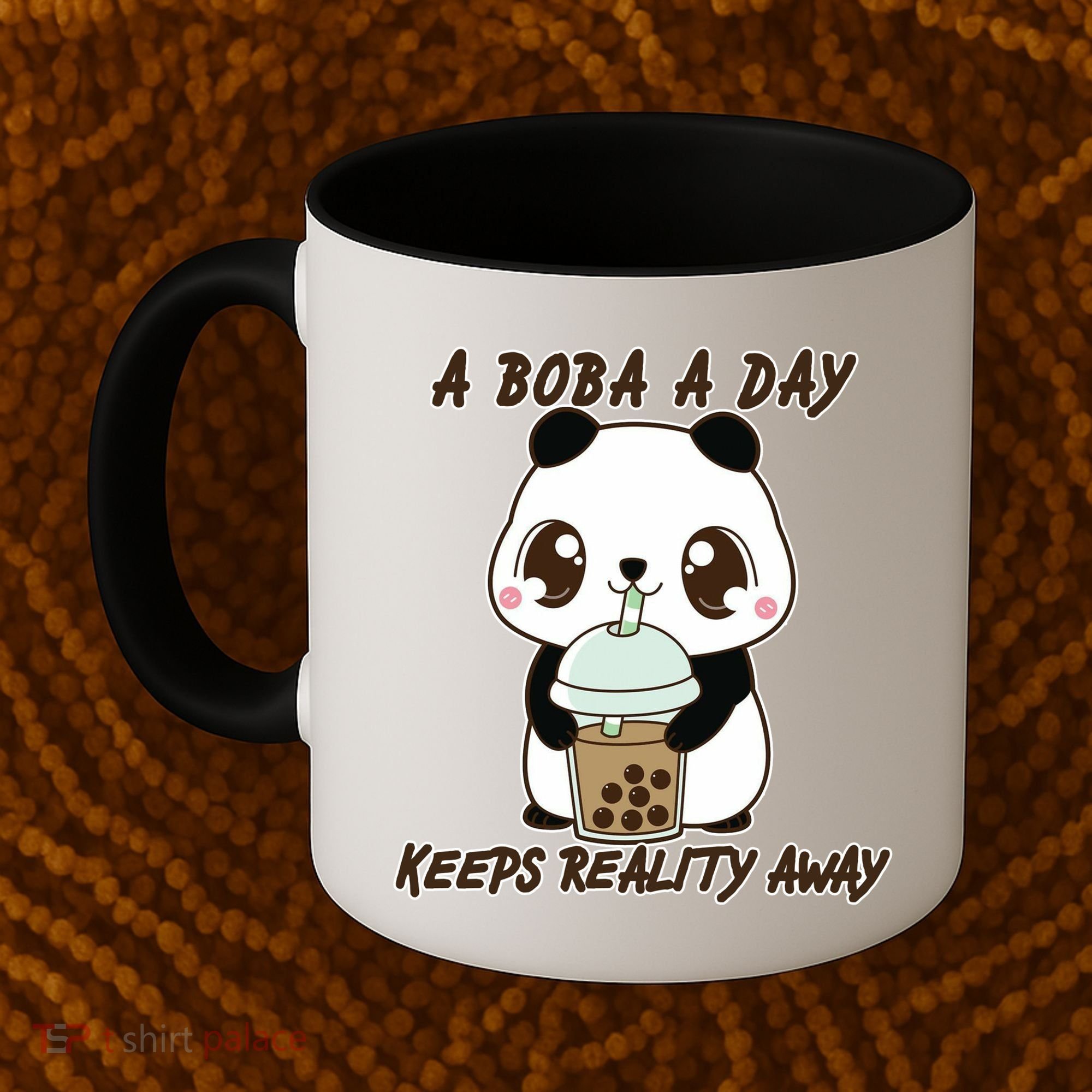 A Boba A Day Keeps The Reality Away Cute Panda Coffee Mug