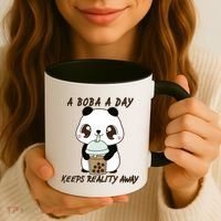A Boba A Day Keeps The Reality Away Cute Panda Coffee Mug thumb 3