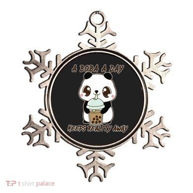 A Boba A Day Keeps The Reality Away Cute Panda Ornament