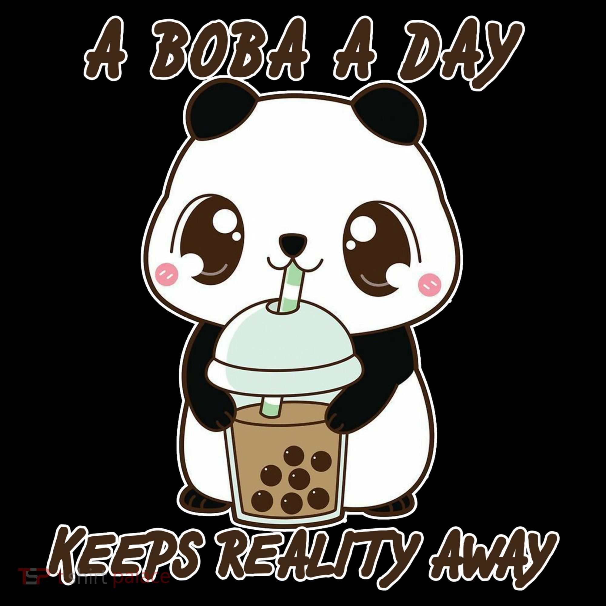 A Boba A Day Keeps The Reality Away Cute Panda Ornament