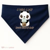A Boba A Day Keeps The Reality Away Cute Panda USA-Made Doggie Bandana thumb 0