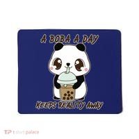 A Boba A Day Keeps The Reality Away Cute Panda Mousepad thumb 0