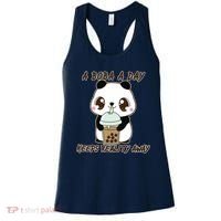 A Boba A Day Keeps The Reality Away Cute Panda Women's Tank Top thumb 0