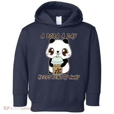 A Boba A Day Keeps The Reality Away Cute Panda Toddler Hoodie