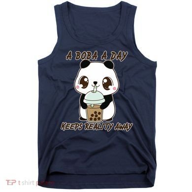 A Boba A Day Keeps The Reality Away Cute Panda Tank Top