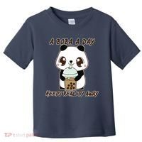 A Boba A Day Keeps The Reality Away Cute Panda Toddler T-Shirt thumb 0