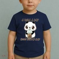 A Boba A Day Keeps The Reality Away Cute Panda Toddler T-Shirt thumb 2