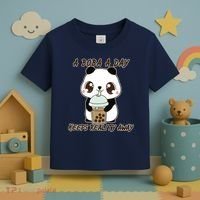 A Boba A Day Keeps The Reality Away Cute Panda Toddler T-Shirt thumb 3