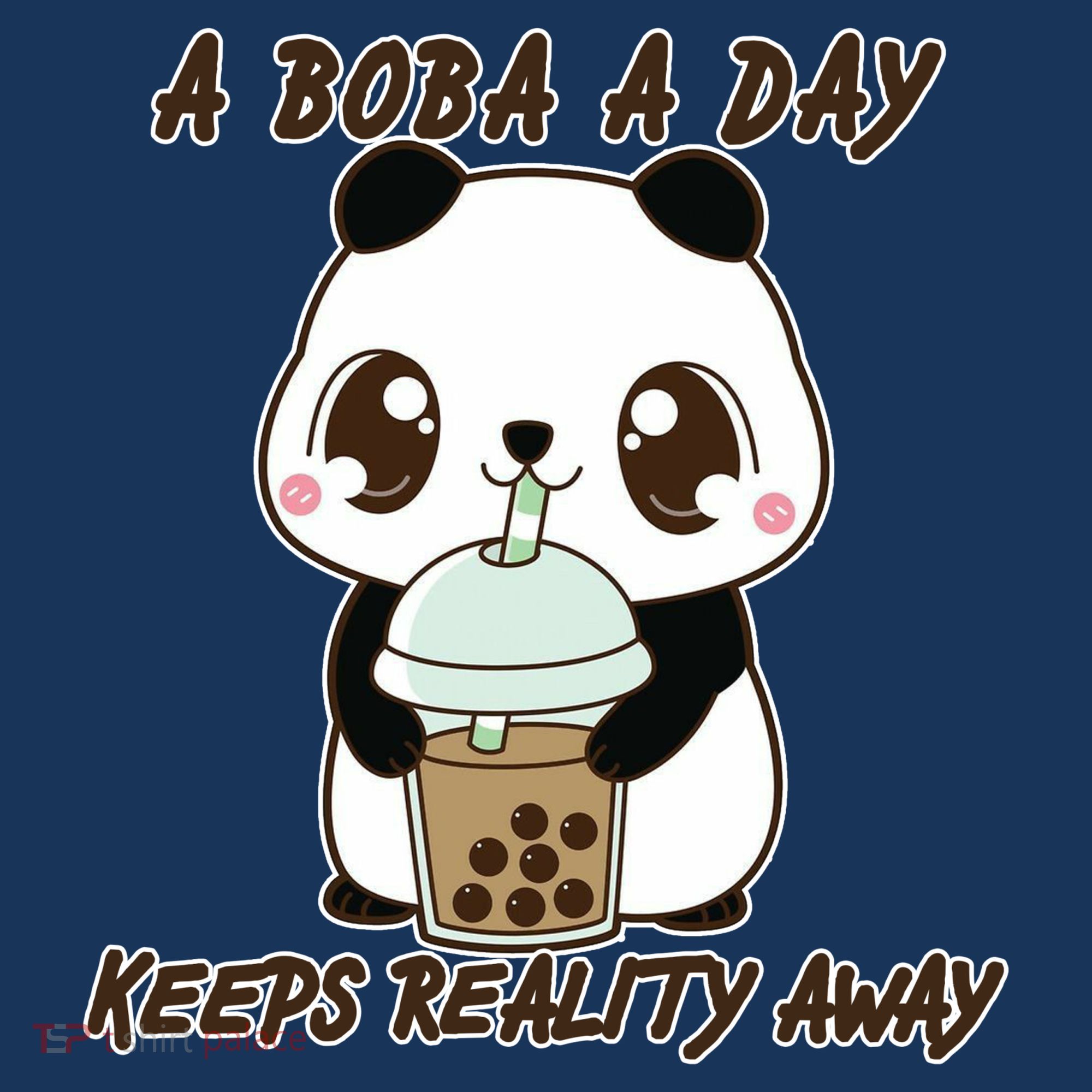 A Boba A Day Keeps The Reality Away Cute Panda Women's Long Sleeve Shirt
