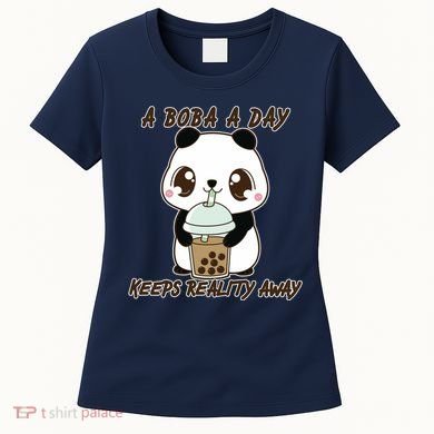 A Boba A Day Keeps The Reality Away Cute Panda Women's T-Shirt